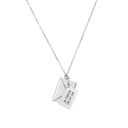 Envelope Engraved Necklace