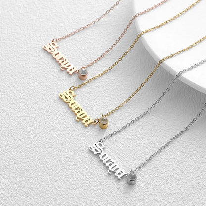 Name Tag + Picture Necklace